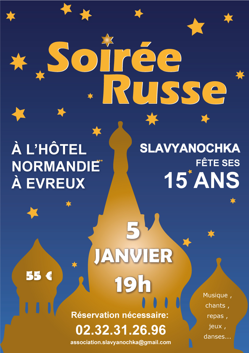 Soirée de Noël russe en Normandie.